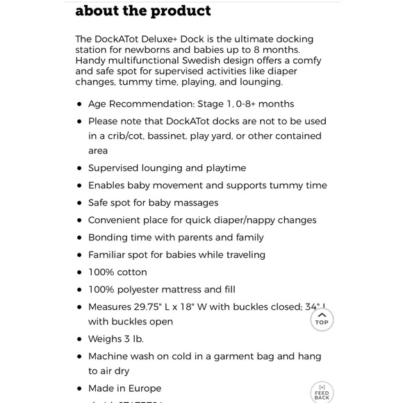 DOCKATOT Buffalo check Deluxe+ dock - Picture 3 of 11